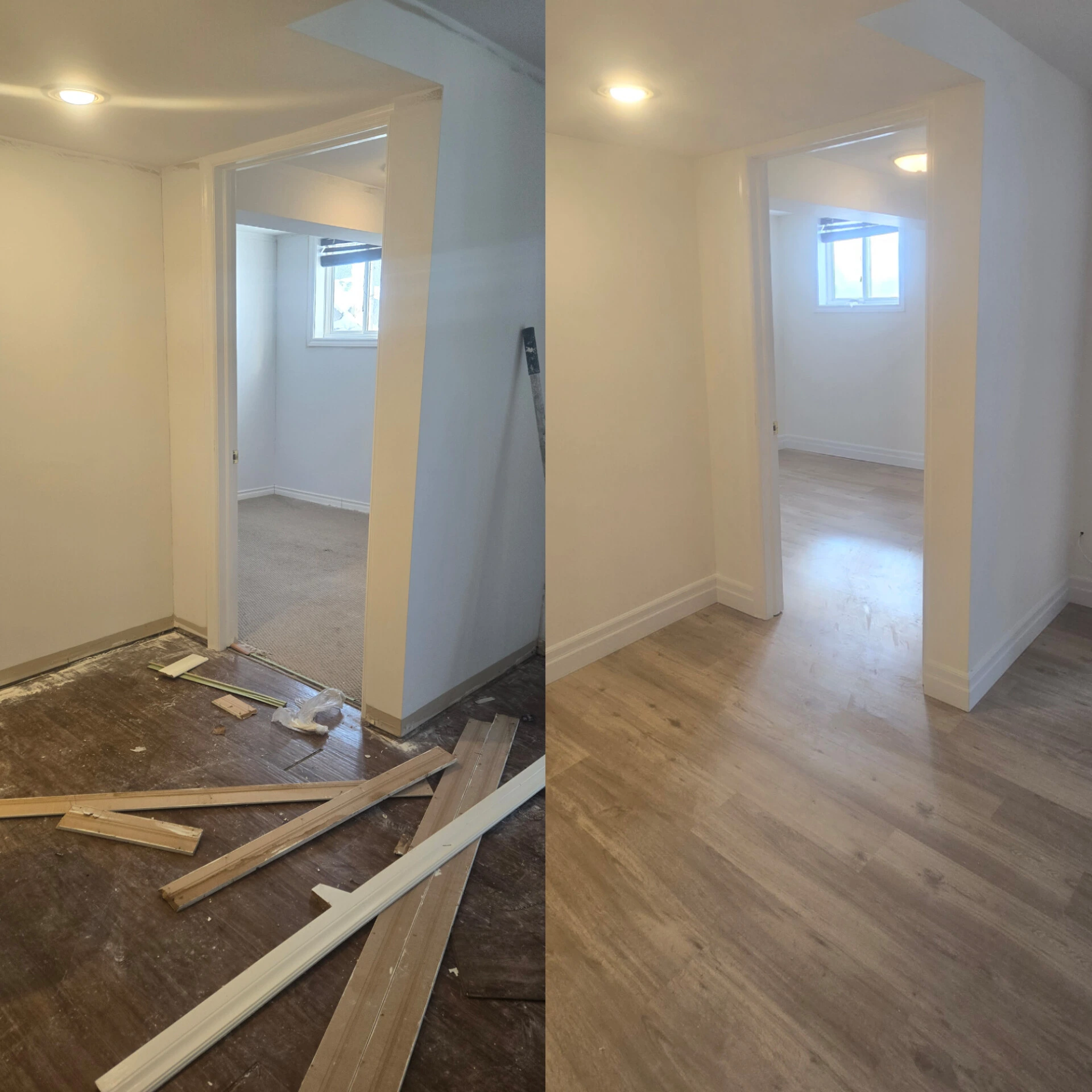 Flooring before and After, Guelph